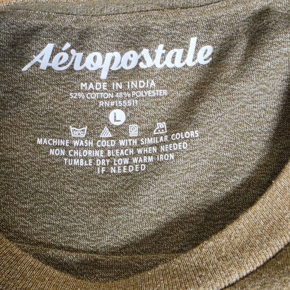 Aeropostale Men’s Large Embossed New York Athletic Dept T-Shirt Heather Y2k